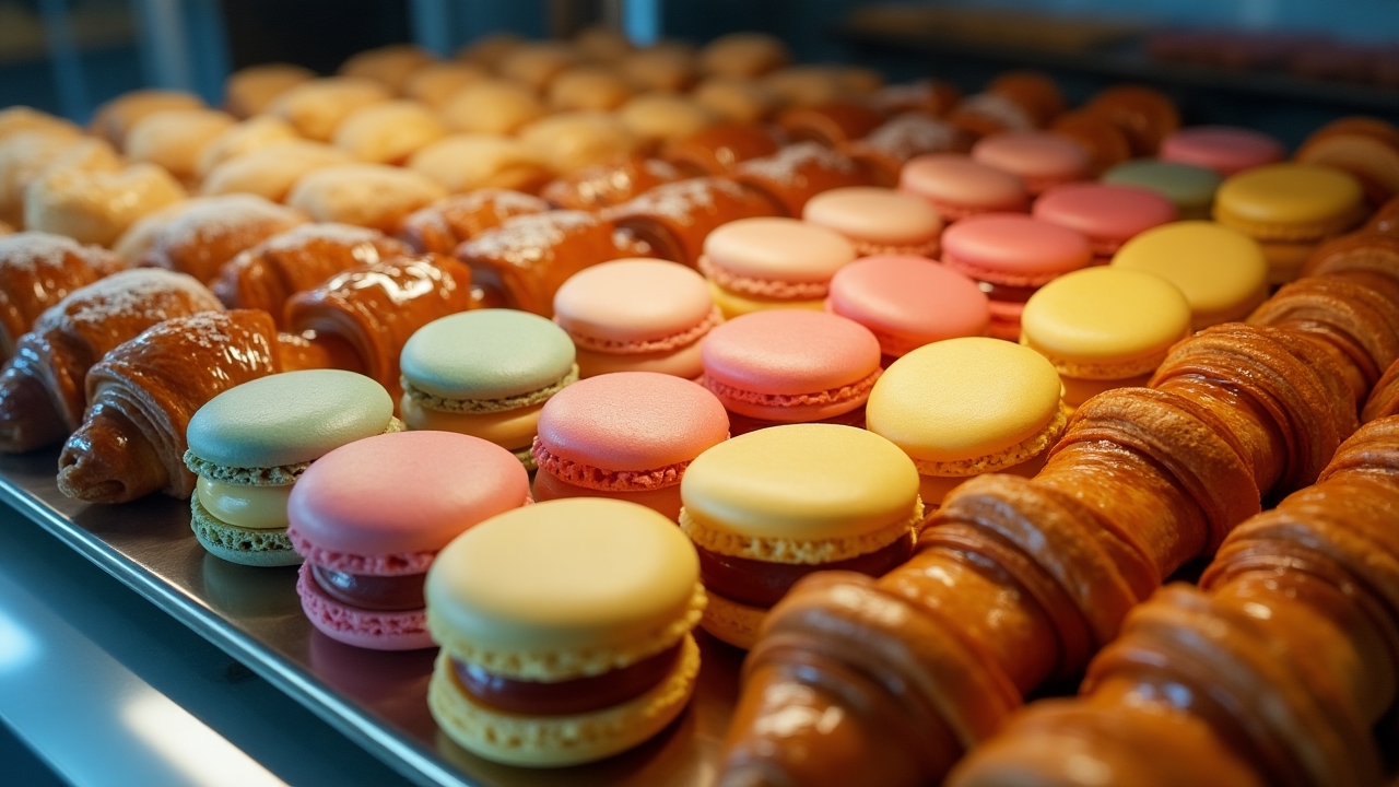 Vitrine de pâtisseries françaises traditionnelles